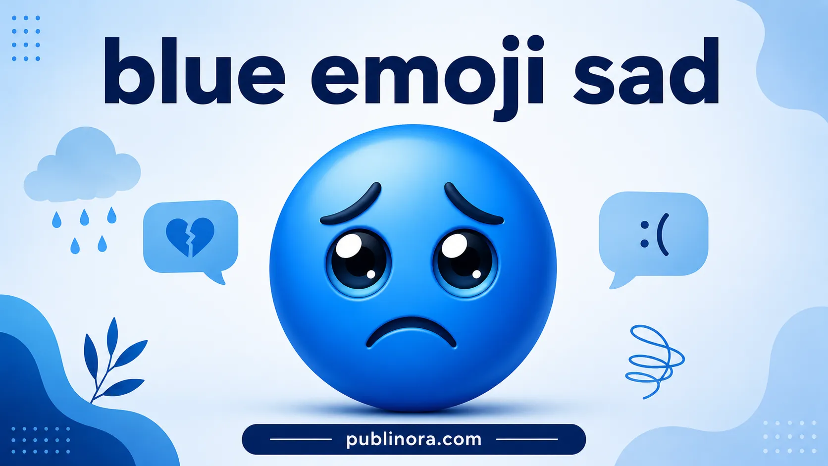 Blue Emoji Sad