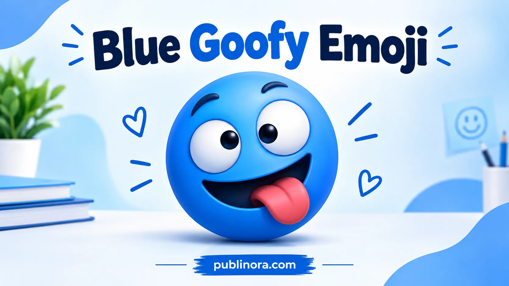 Blue Goofy Emoji