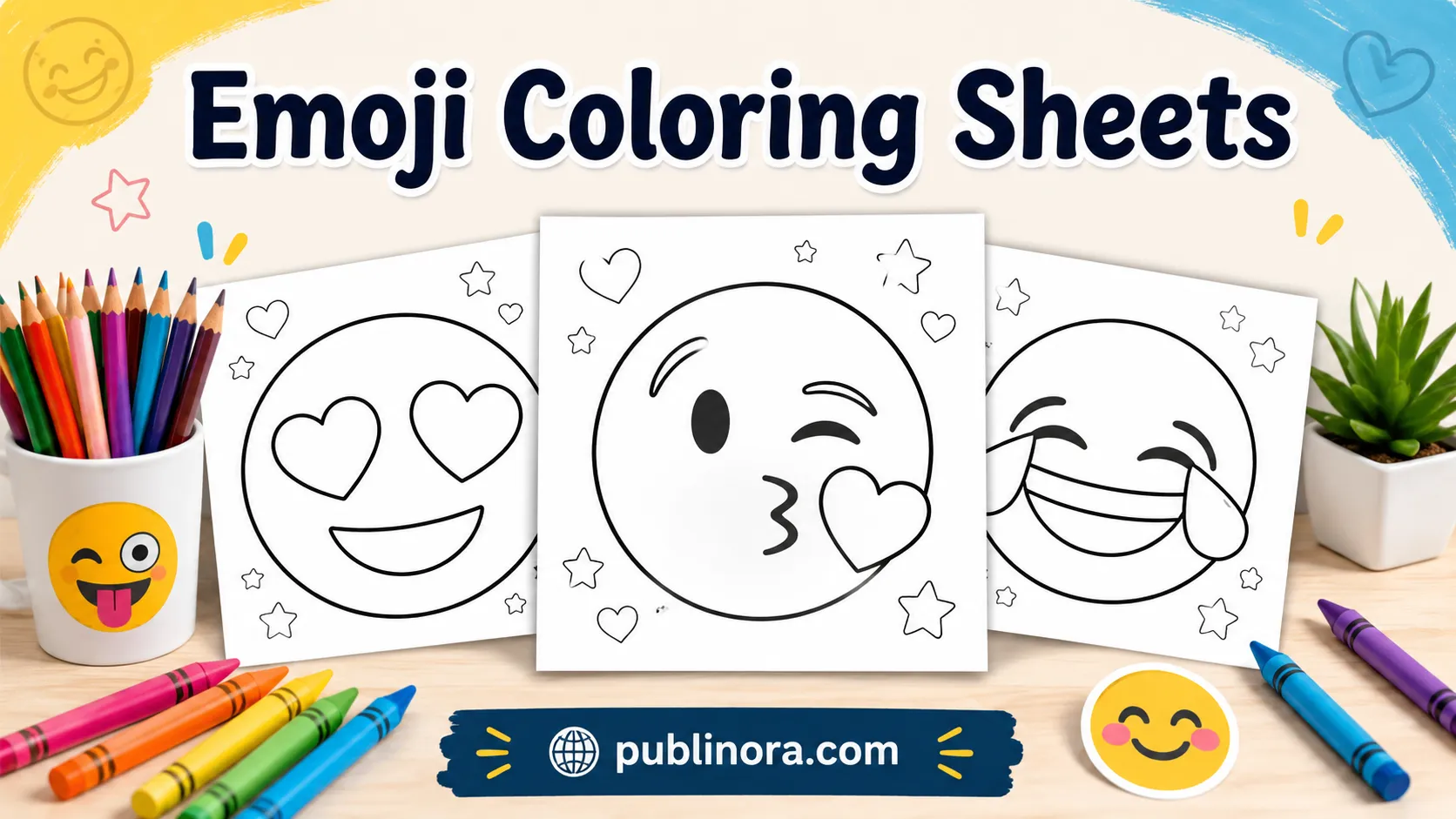 Emoji Coloring Sheets