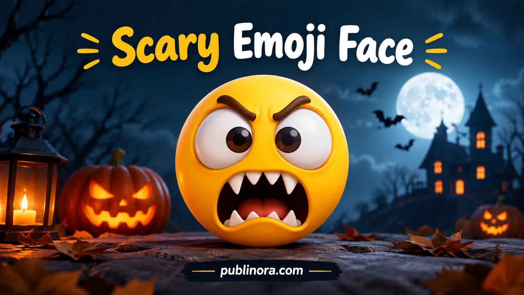 Scary Emoji Face